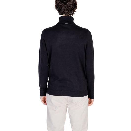 Antony Morato Schwarzer Baumwoll-Rollkragenpullover