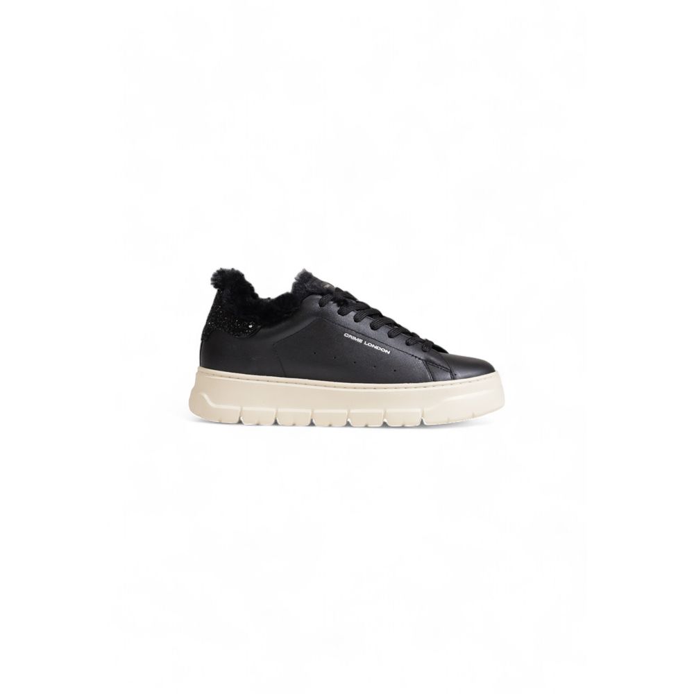 Crime London Schwarze Chunky-Sneaker aus Leder