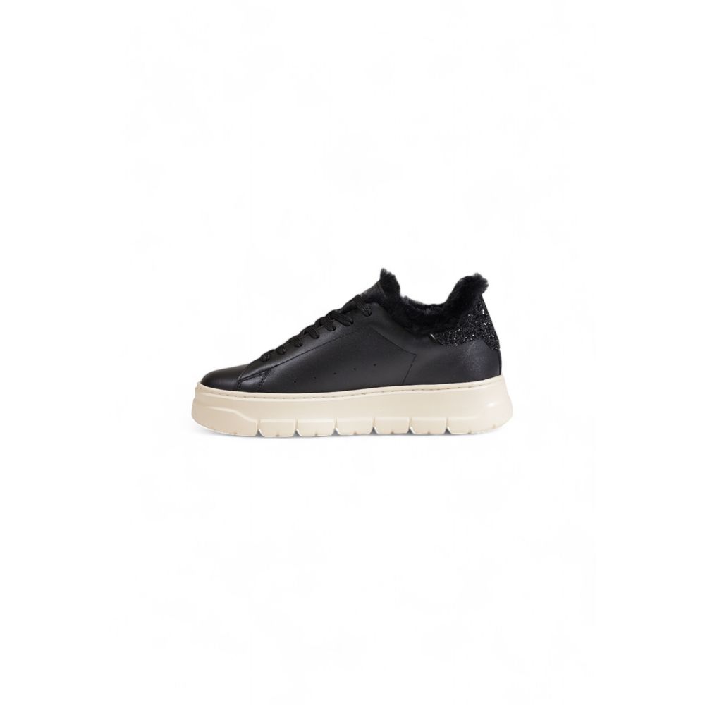 Crime London Schwarze Chunky-Sneaker aus Leder