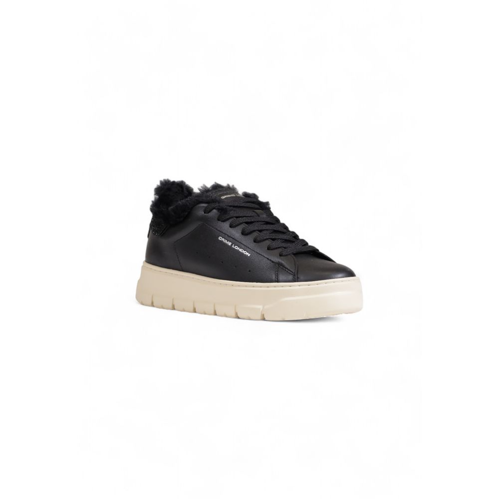 Crime London Schwarze Chunky-Sneaker aus Leder