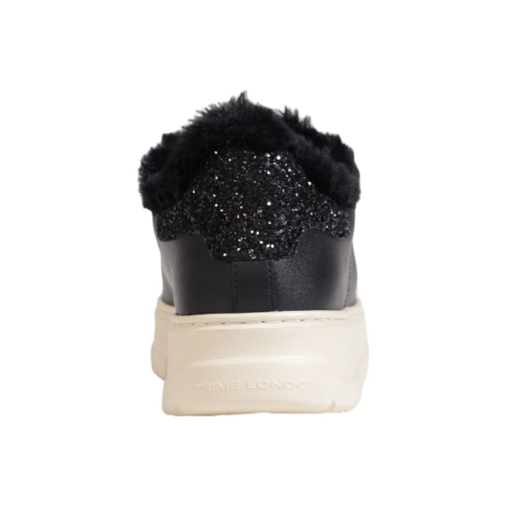 Crime London Schwarze Chunky-Sneaker aus Leder