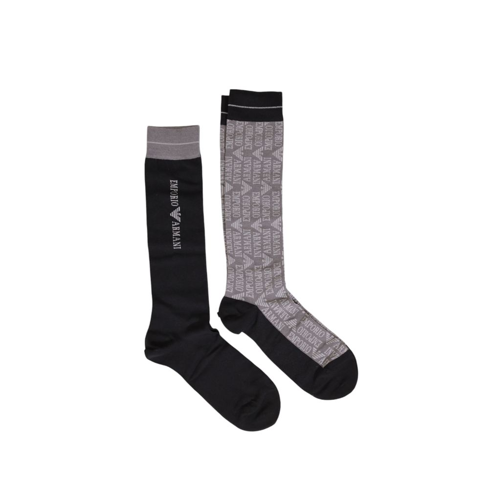 Emporio Armani Underwear Schwarze Baumwollsocken