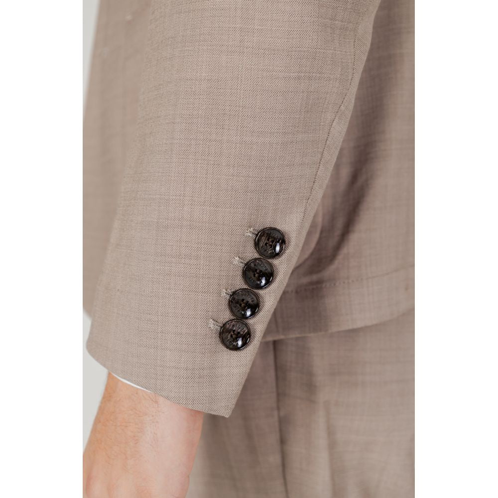 Antony Morato Beigefarbener Polyester-Blazer