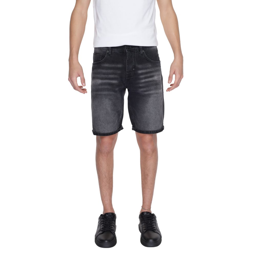 Antony Morato Schwarze Baumwoll-Bermuda-Shorts