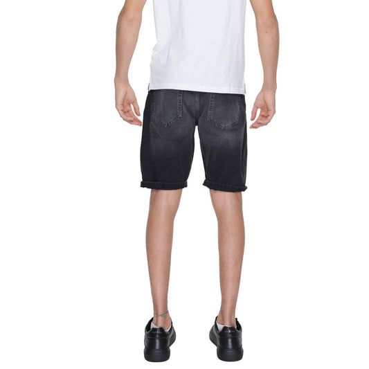 Antony Morato Schwarze Baumwoll-Bermuda-Shorts
