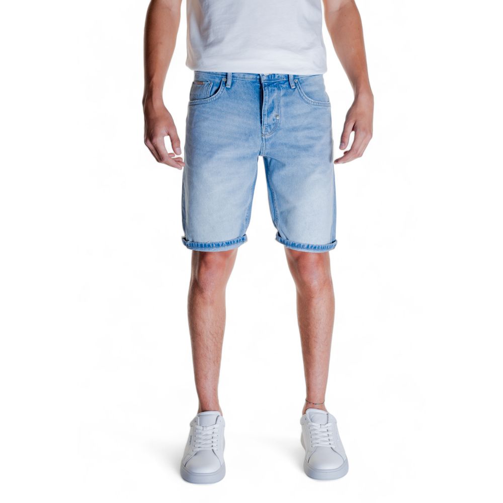 Antony Morato Hellblaue Baumwoll-Bermuda-Shorts