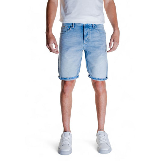 Antony Morato Hellblaue Baumwoll-Bermuda-Shorts