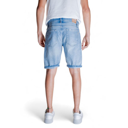 Antony Morato Hellblaue Baumwoll-Bermuda-Shorts