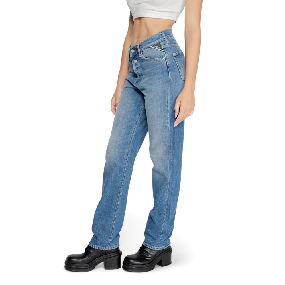 Replay Blaue Baumwoll-Mom-Jeans