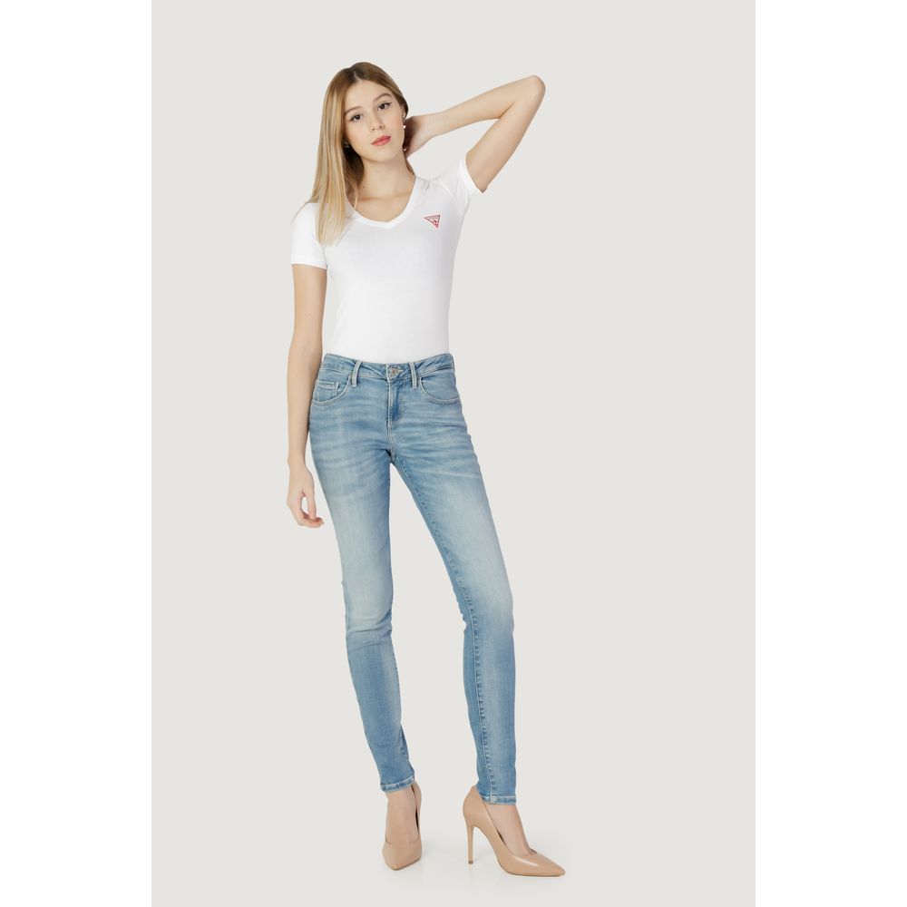 Guess Enge Jeans aus Baumwolle in Blau