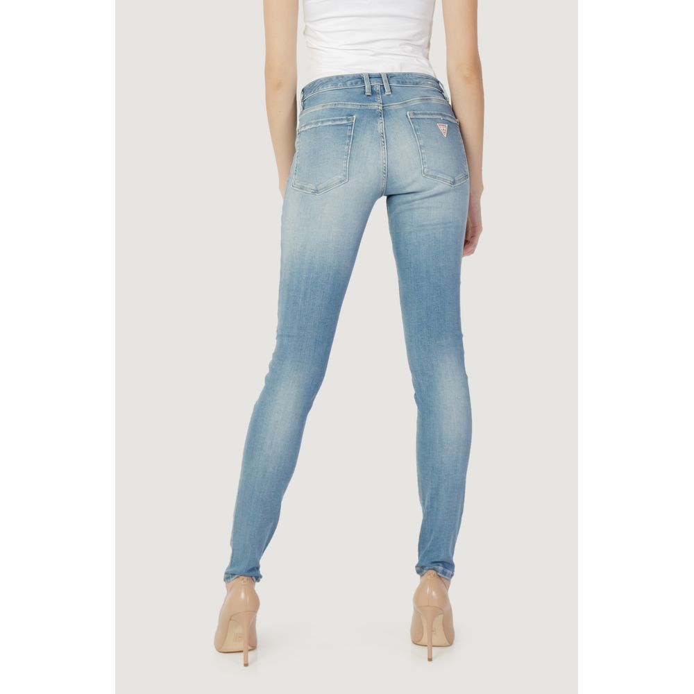 Guess Enge Jeans aus Baumwolle in Blau