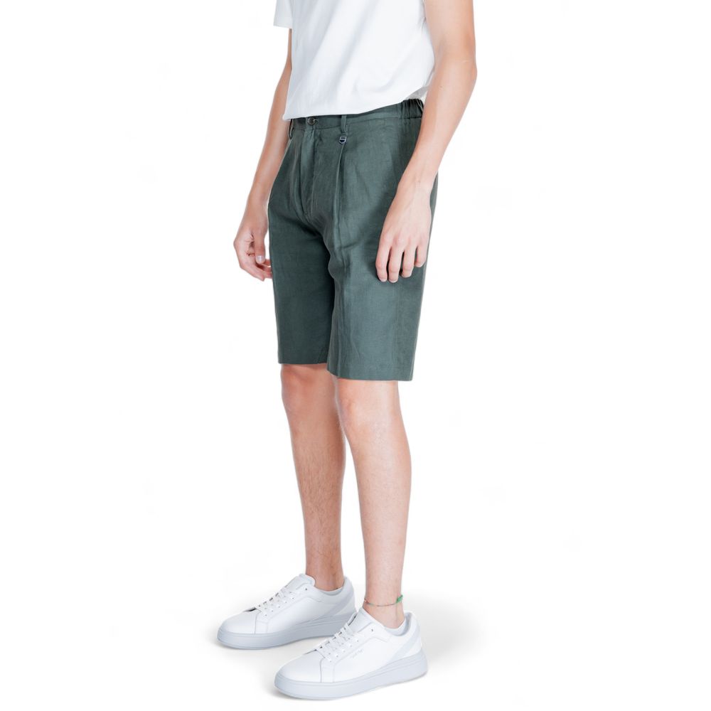 Antony Morato Grüne Leinen-Bermuda-Shorts