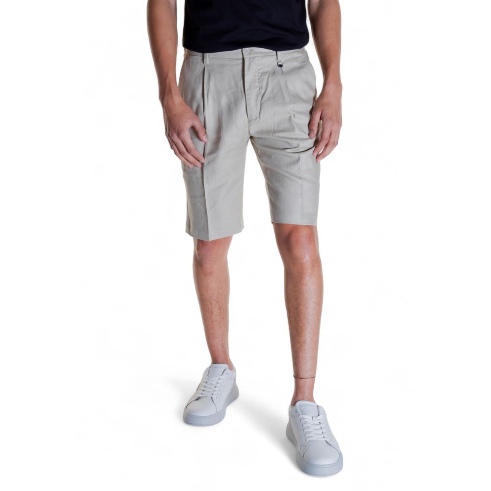 Antony Morato Beigefarbene Leinen-Bermuda-Shorts