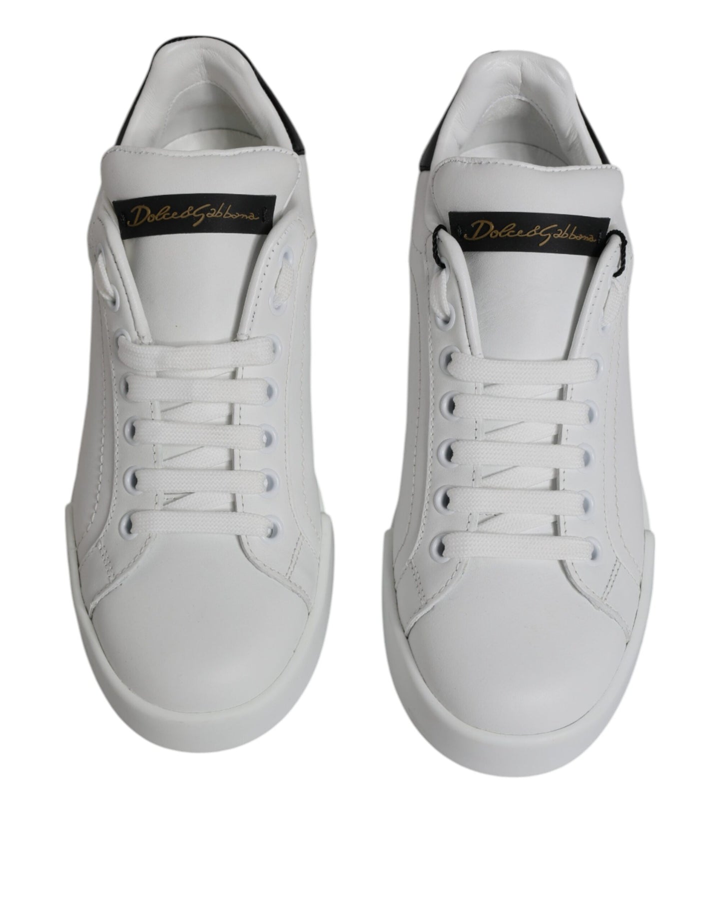 Dolce & Gabbana Weißes Leder Klassische Low Top Sneakers Schuhe