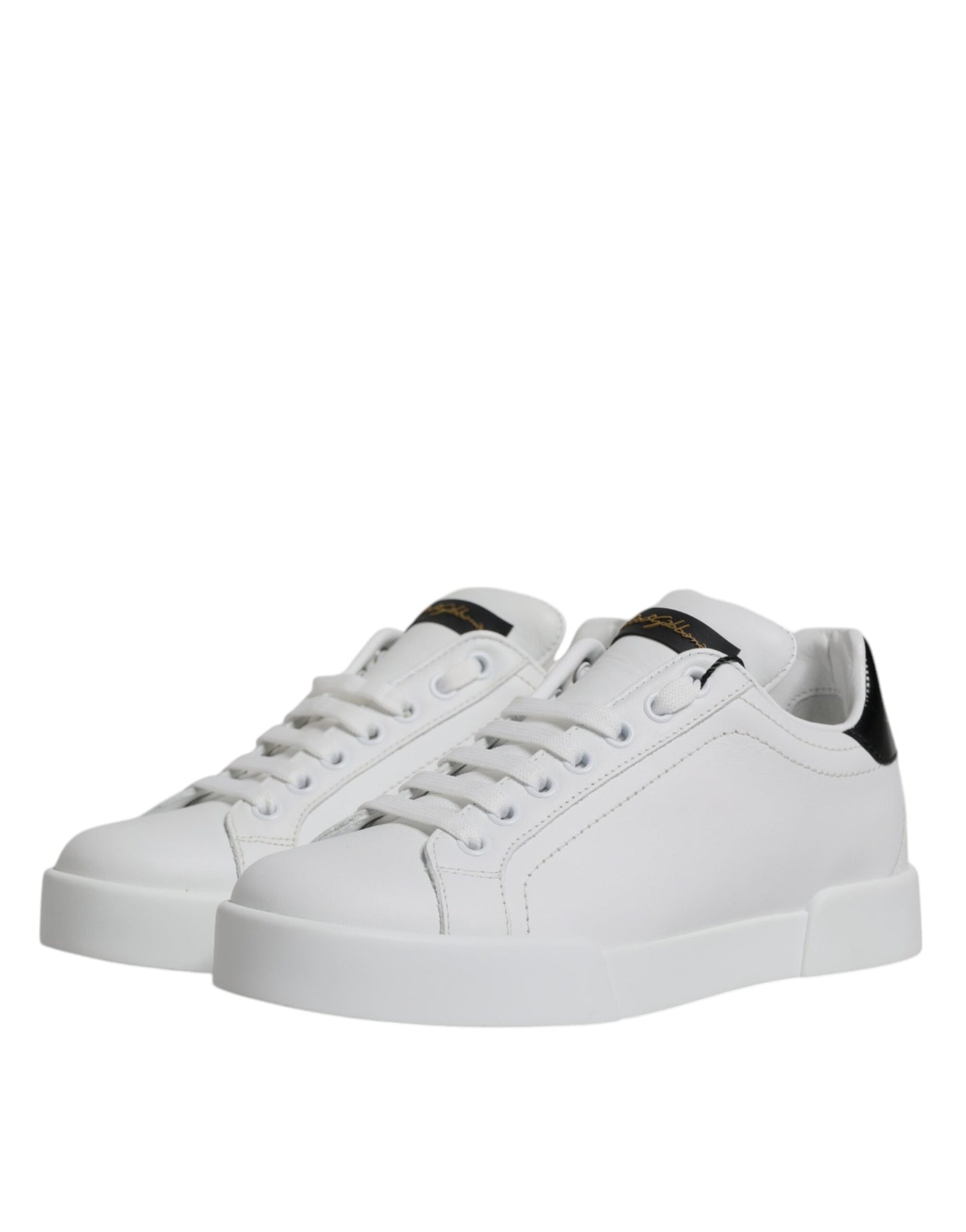 Dolce & Gabbana Weißes Leder Klassische Low Top Sneakers Schuhe