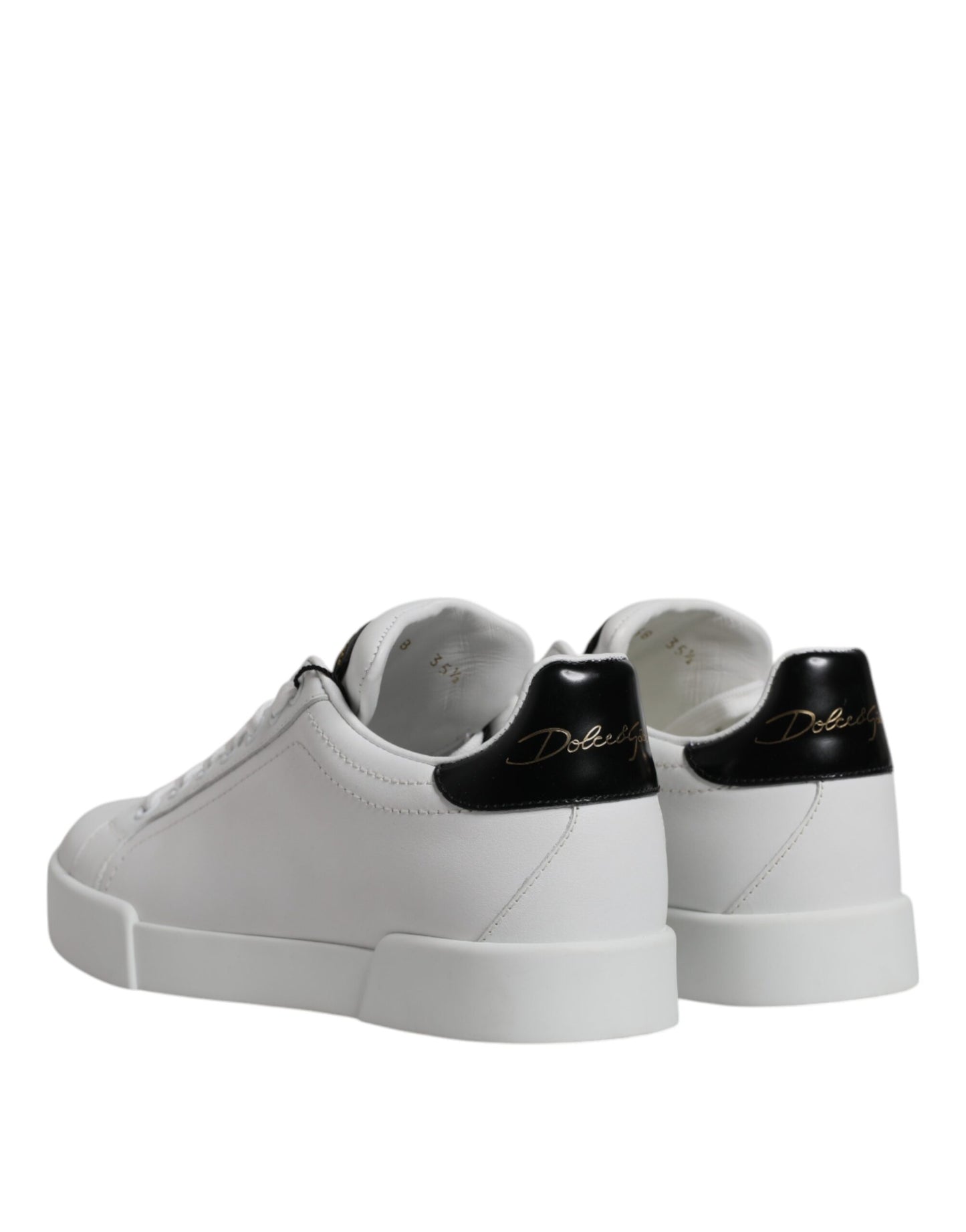 Dolce & Gabbana Weißes Leder Klassische Low Top Sneakers Schuhe