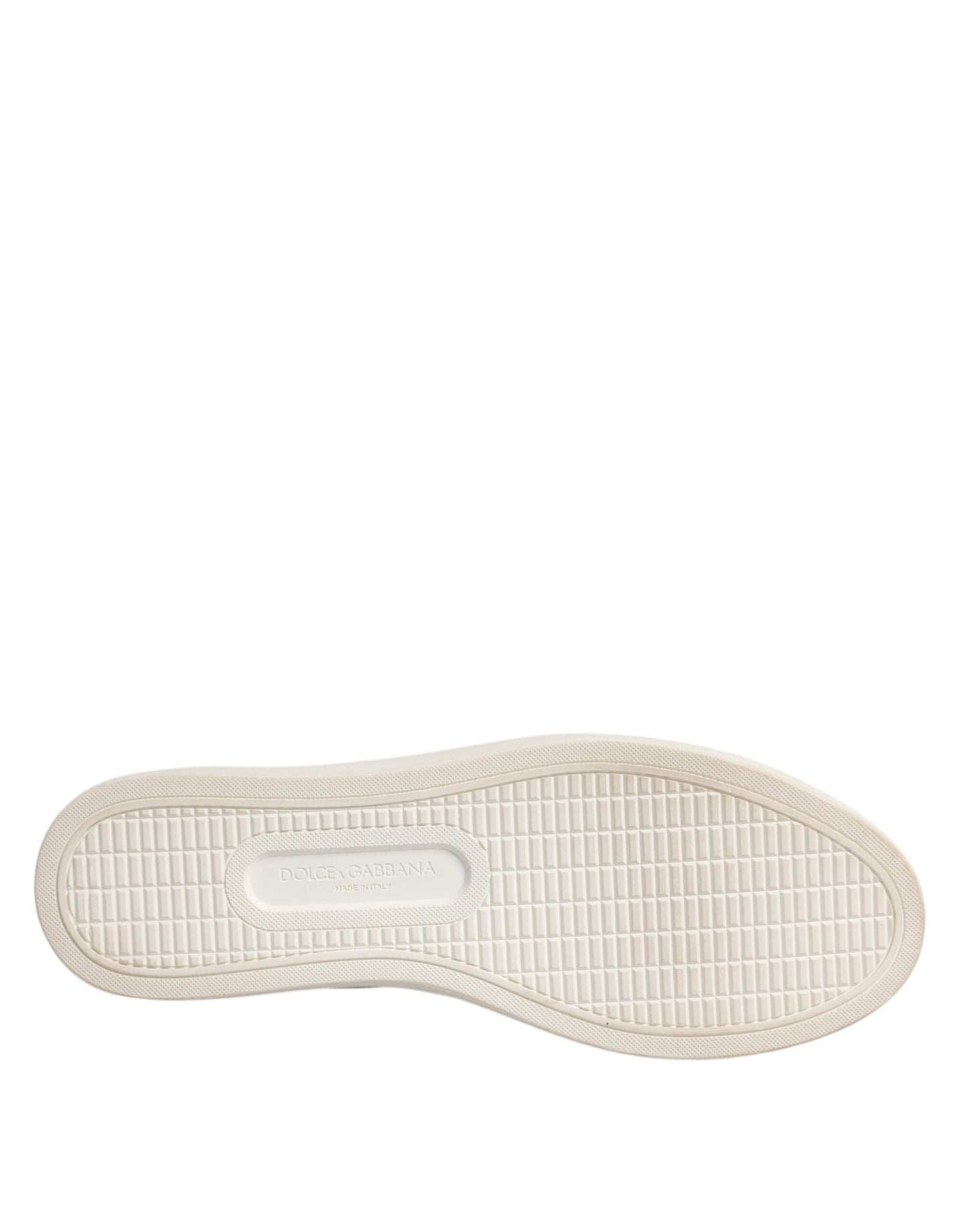 Dolce & Gabbana Weiß Klassische Kalbsleder Turnschuhe Schuhe