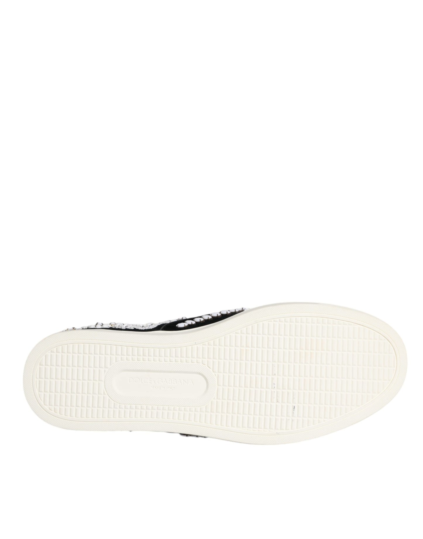Dolce & Gabbana Schwarz verschönert London Männer Slip On Schuhe