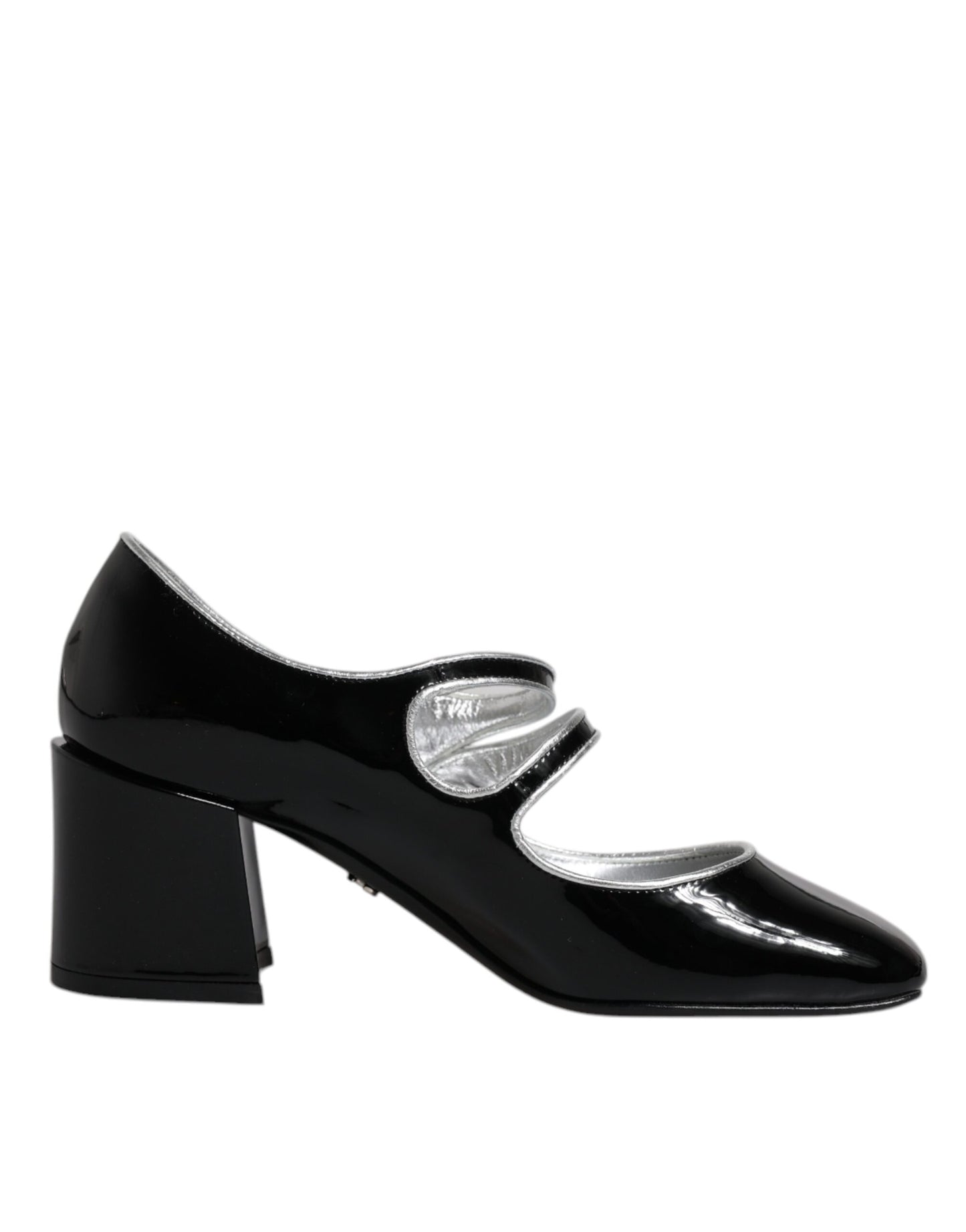 Dolce & Gabbana Schwarz Lackleder Kristall Mary Jane Pumps Schuhe