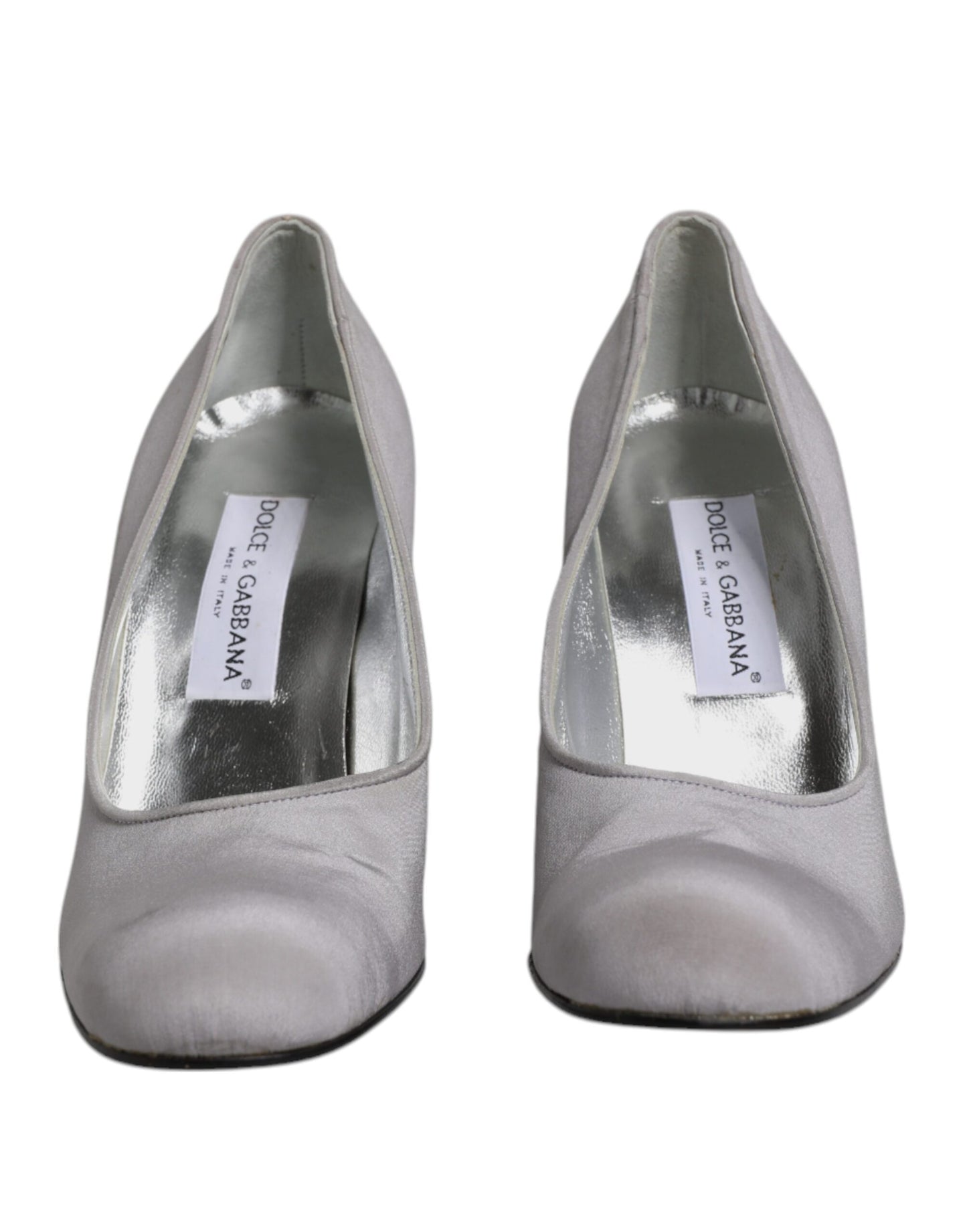 Dolce & Gabbana Graue Wildleder Leder Hochhackige Pumps Schuhe