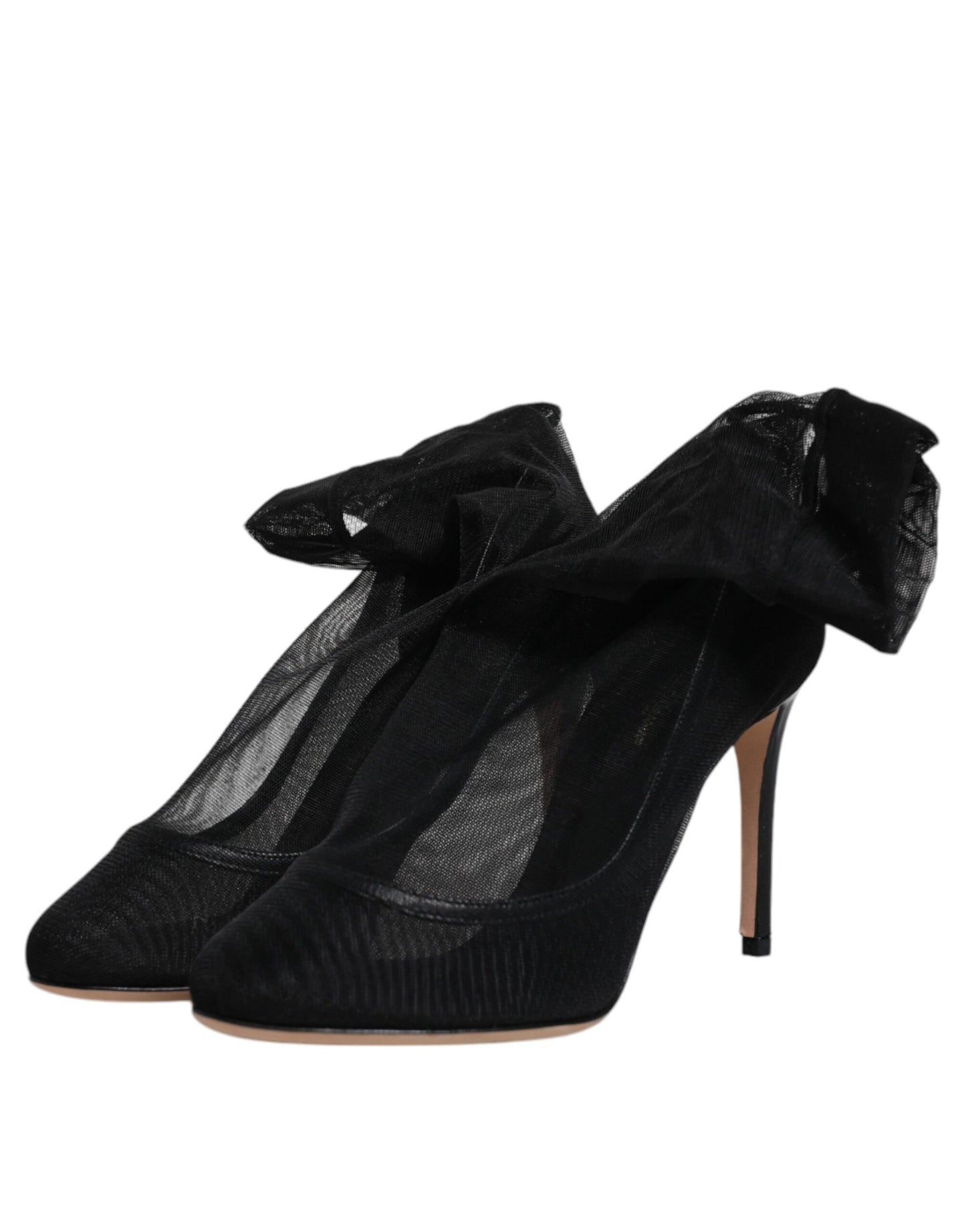 Dolce & Gabbana Schwarz Nylon Mesh Socke Stil Stiefel Schuhe