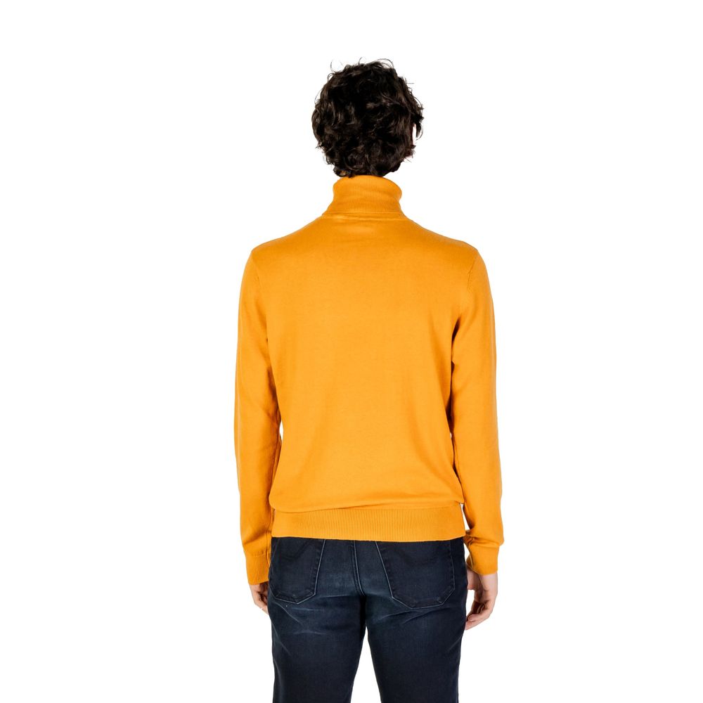 U.S. POLO ASSN. Orangefarbener Baumwoll-Rollkragenpullover