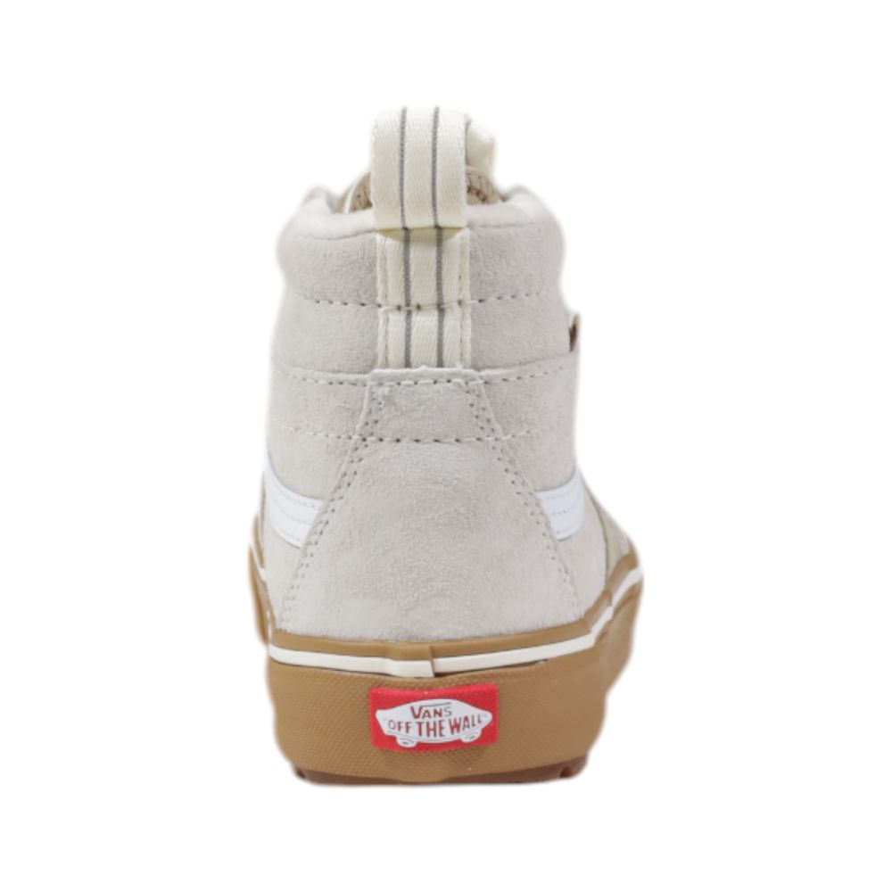 Vans Beigefarbene Leder-High-Top-Sneaker