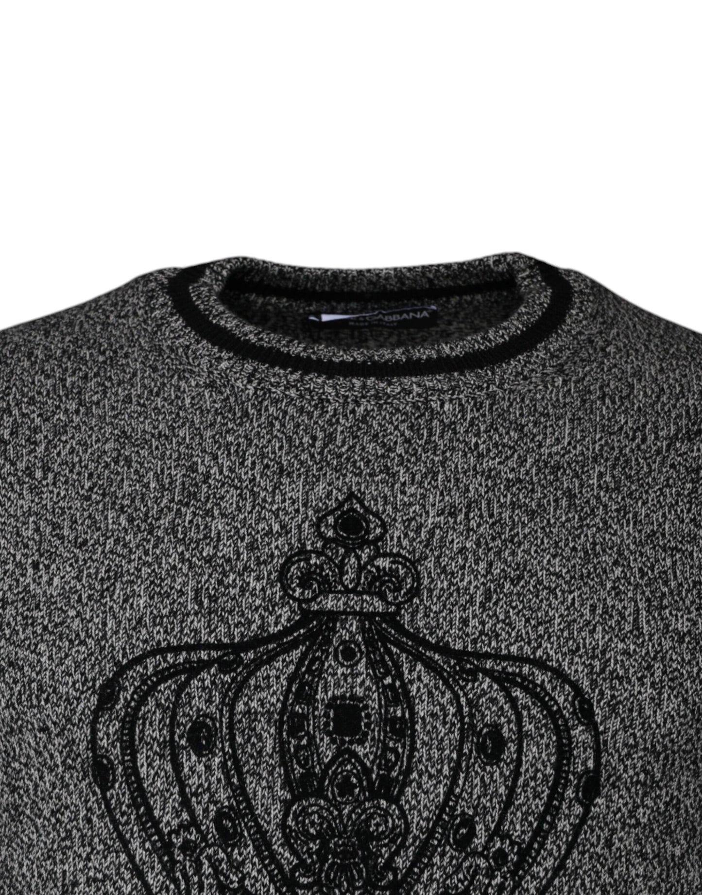 Dolce & Gabbana Grauer Crown King Kaschmir-Pullover