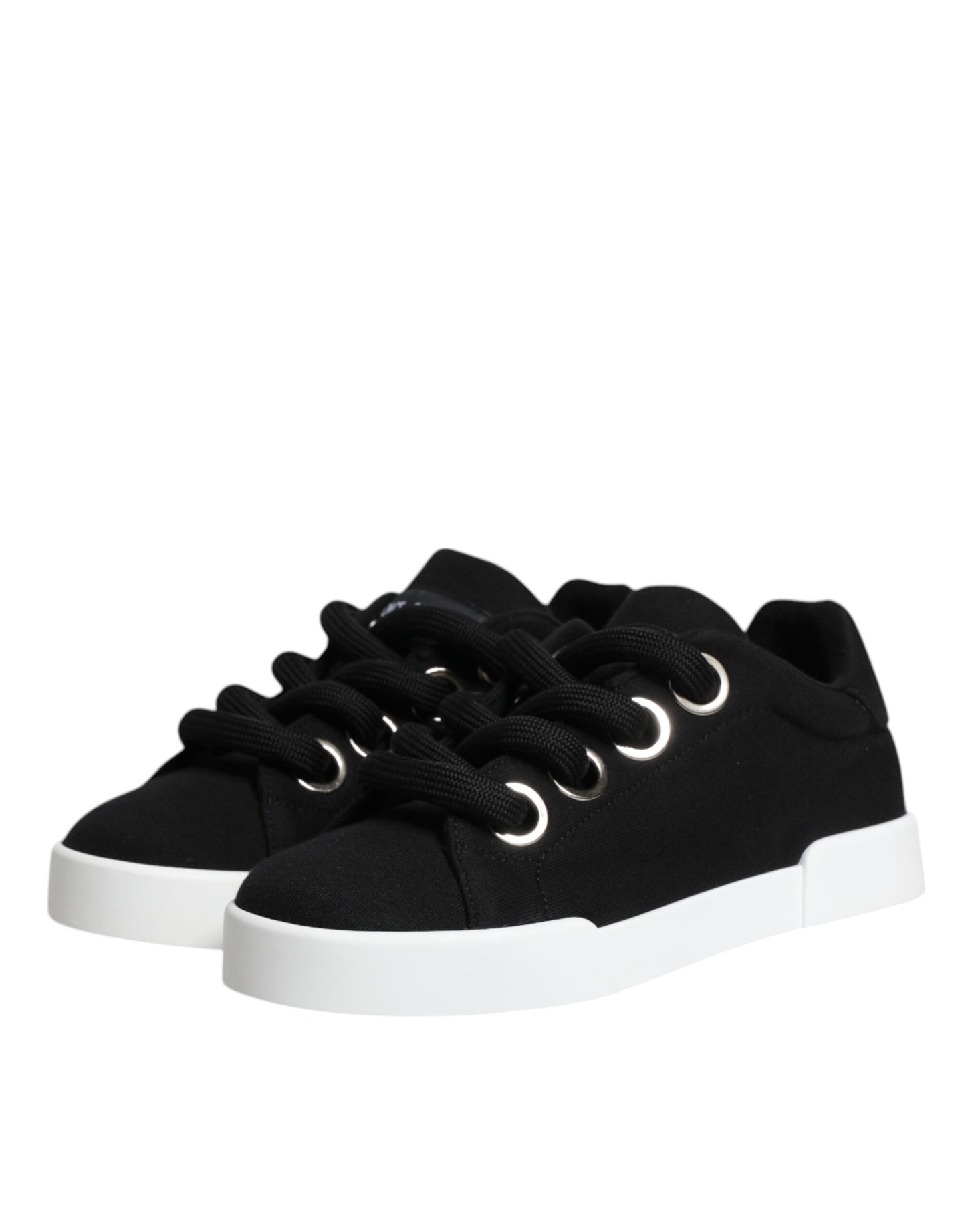 Dolce & Gabbana Schwarz Portofino Low Top Sneakers Schuhe