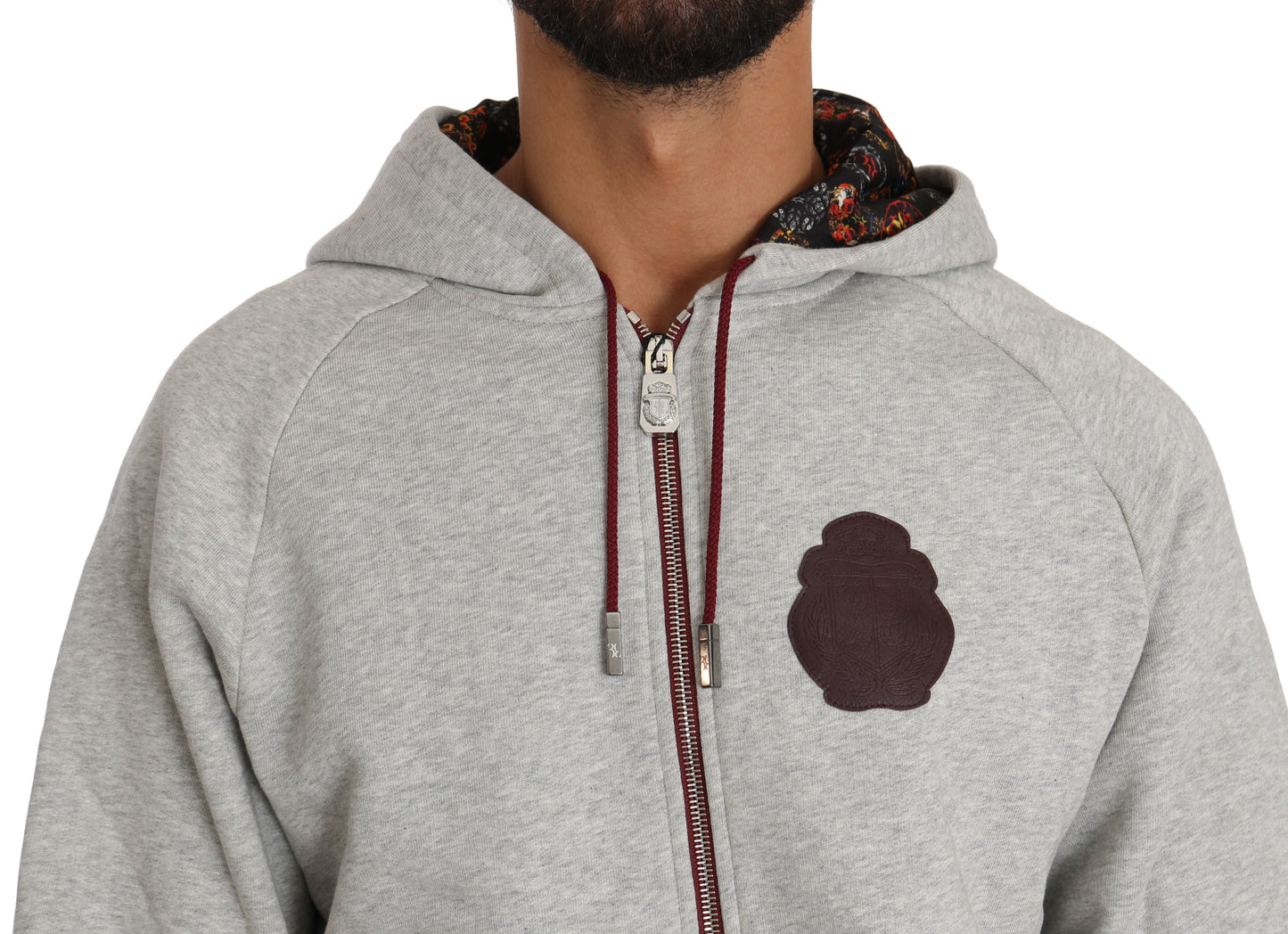 Billionaire Italian Couture Grauer Baumwollpullover Hose Trainingsanzug