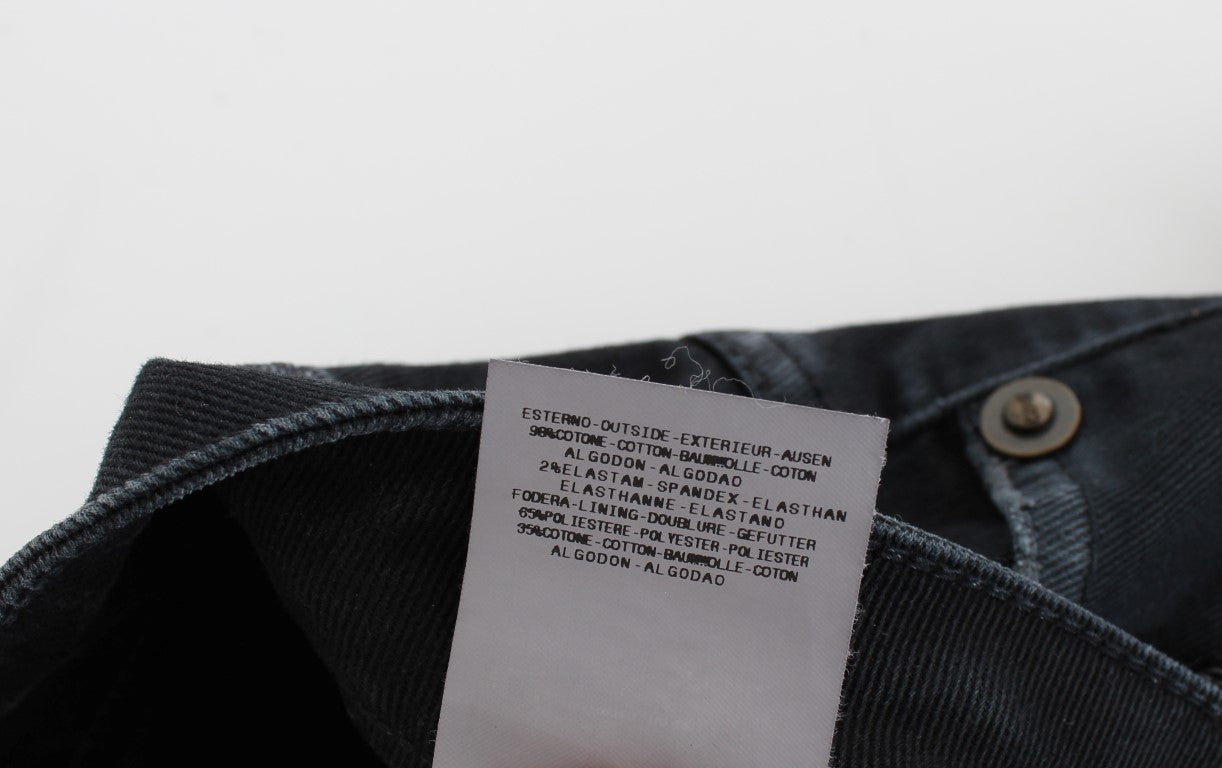 Cavalli Blaue Baumwoll Stretch Baggy Relax Jeans