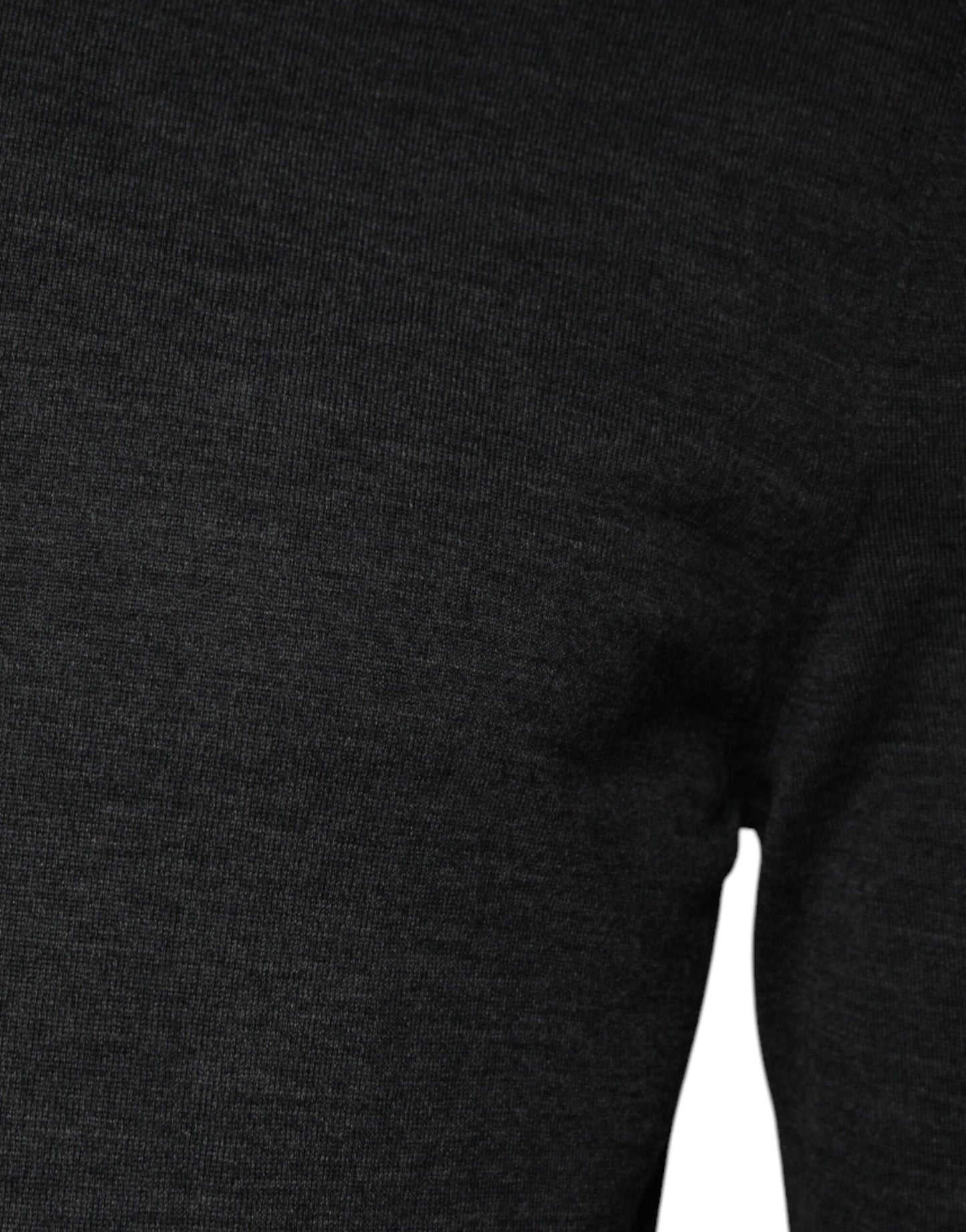Dolce & Gabbana Grauer Wollstrick-Rollkragenpullover