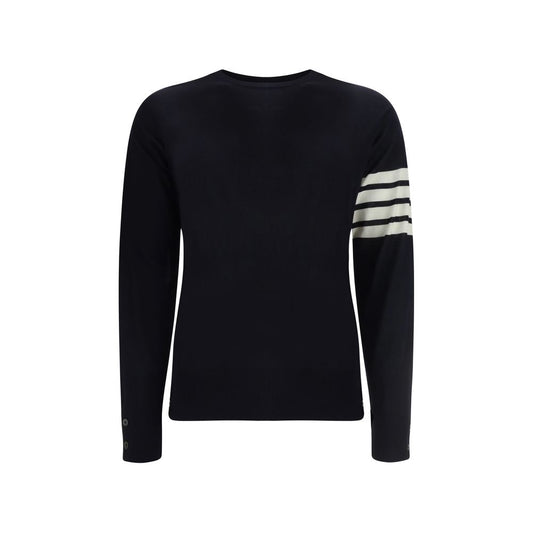 Thom Browne Blauer Fleece-Wollpullover