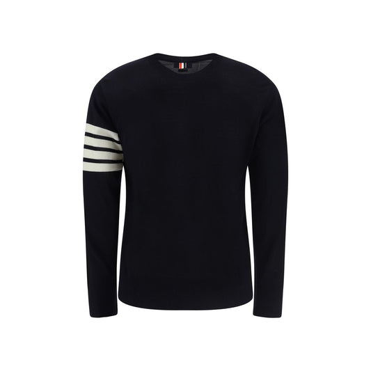 Thom Browne Blauer Fleece-Wollpullover