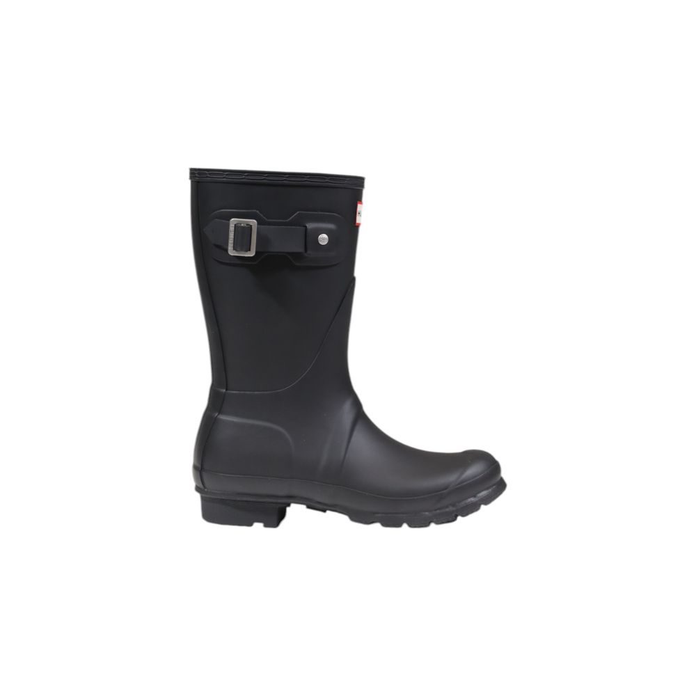 Hunter Schwarze Ankle Boots aus recyceltem Polyester