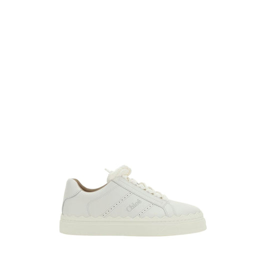 Chloé Weiße Kalbshaut Bos Taurus Sneakers mit niedrigem Schaft