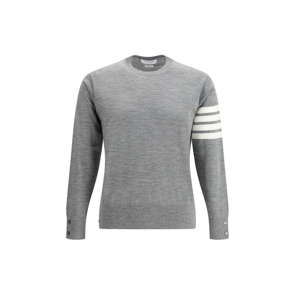 Thom Browne Grauer Woll-Fleece-Sweatshirt