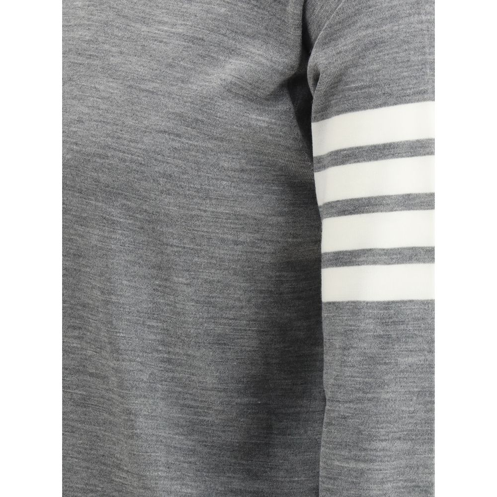 Thom Browne Grauer Woll-Fleece-Sweatshirt