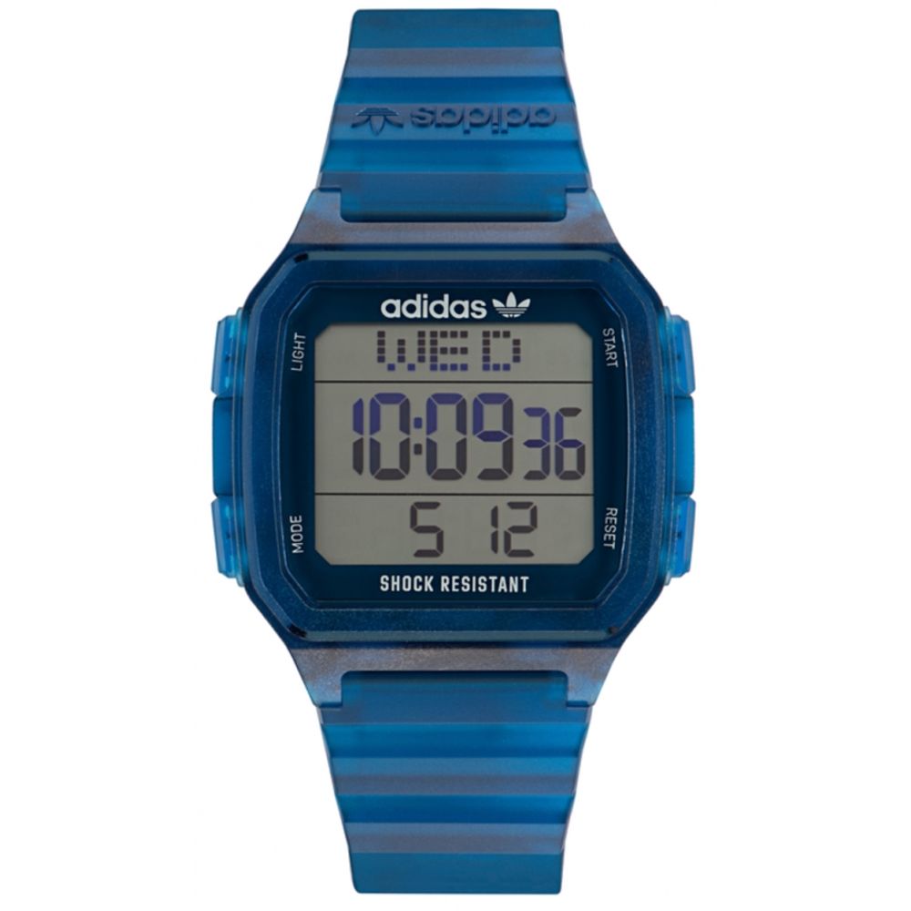 Adidas Digitale Uhr aus blauer Harz