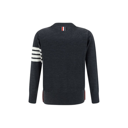 Thom Browne Grauer Wollfleece-Cardigan