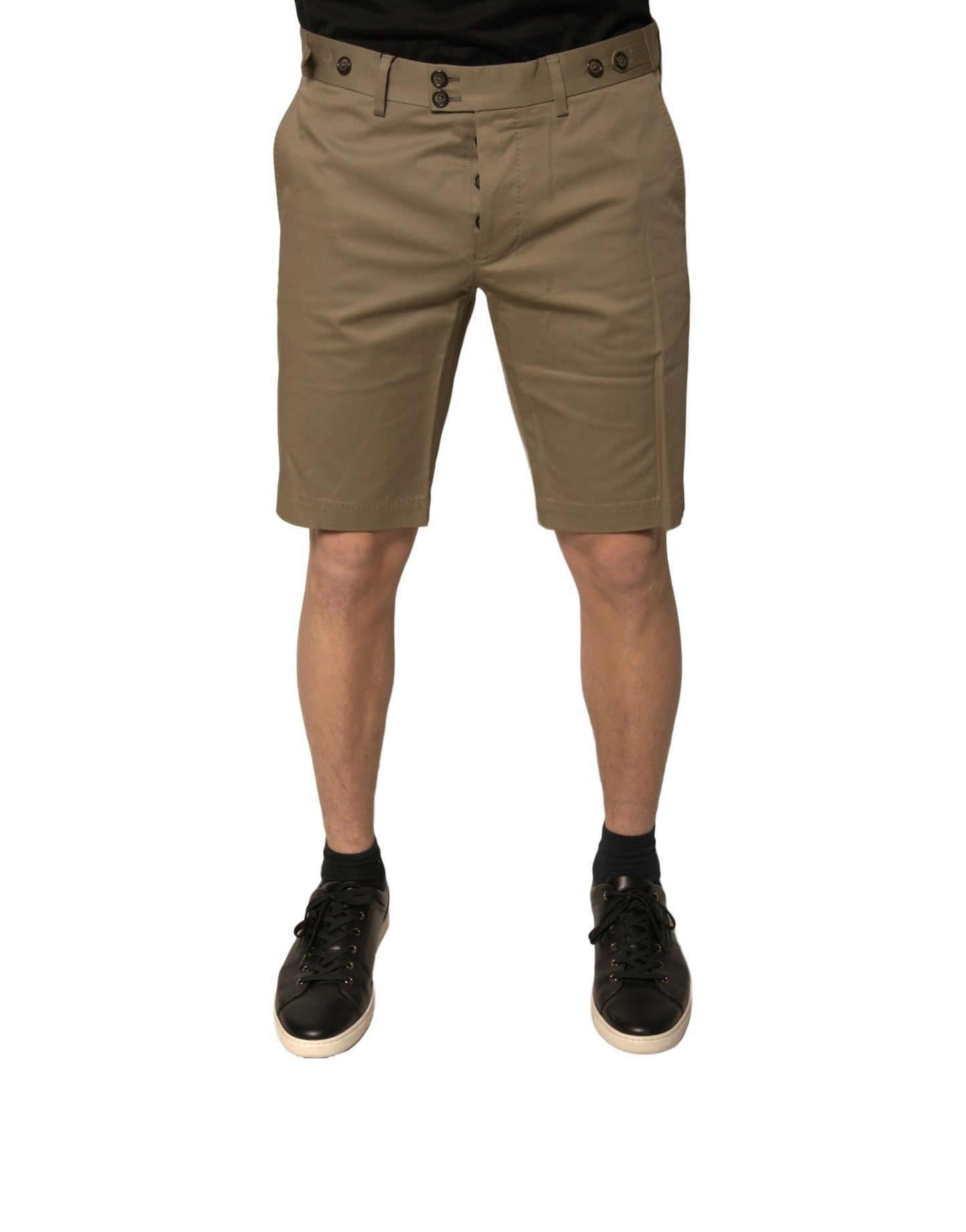 Dolce & Gabbana Braun Chino Baumwolle Stretch Casual Shorts