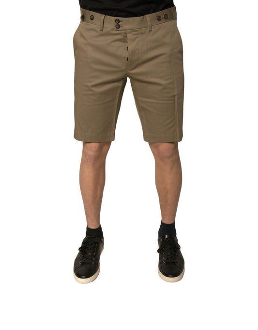 Dolce & Gabbana Braun Chino Baumwolle Stretch Casual Shorts