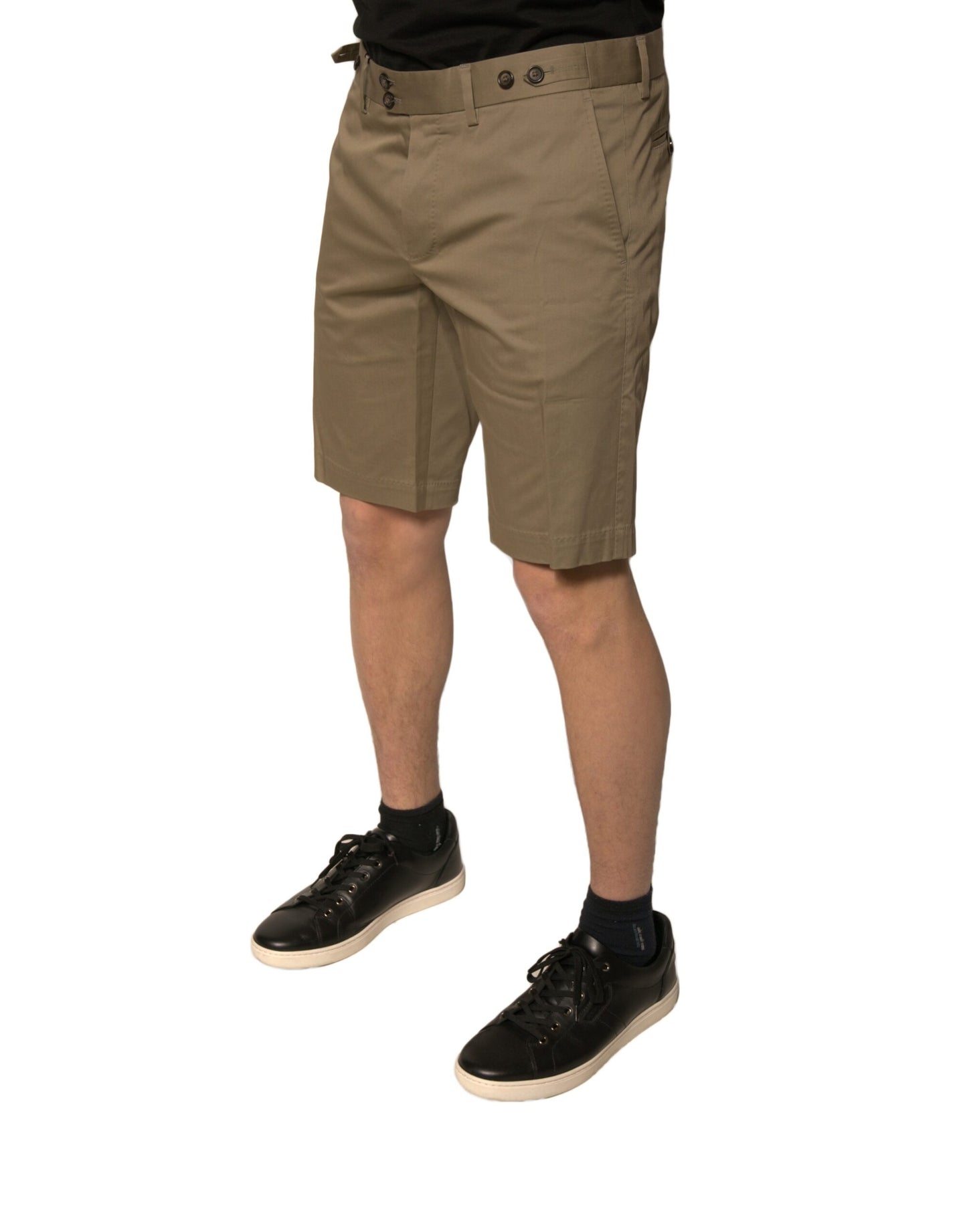 Dolce & Gabbana Braun Chino Baumwolle Stretch Casual Shorts