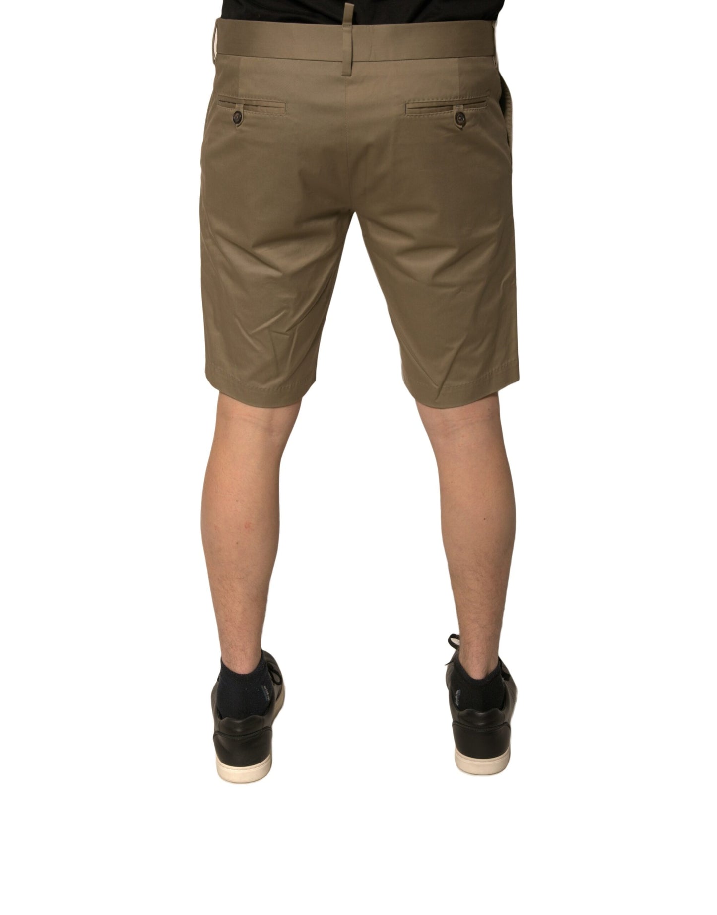 Dolce & Gabbana Braun Chino Baumwolle Stretch Casual Shorts