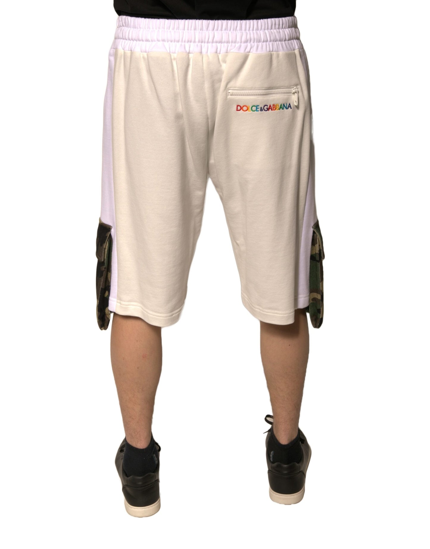 Dolce & Gabbana Beige Baumwolle Männer Casual Cargo Bermuda Shorts