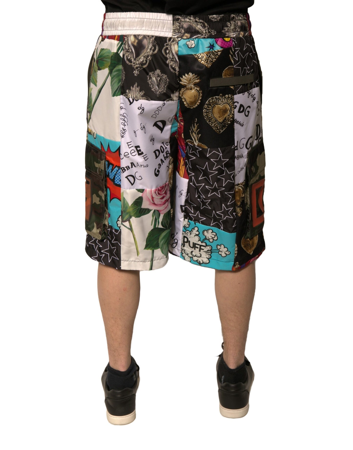 Dolce & Gabbana Mehrfarbige Cargo-Bermudashorts mit Patchwork