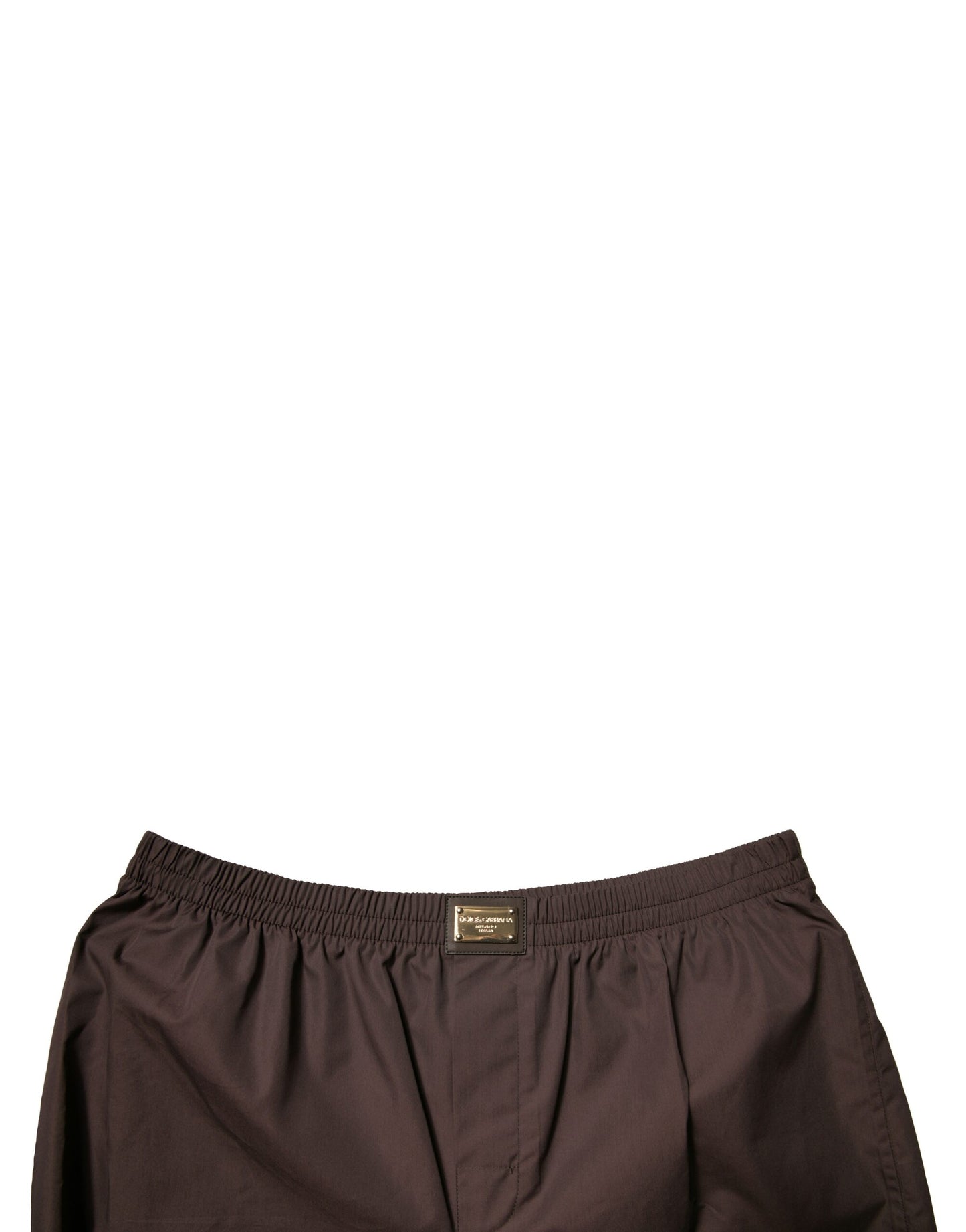 Dolce & Gabbana Braune Baumwollmischung Herren Shorts mit mittlerer Taille