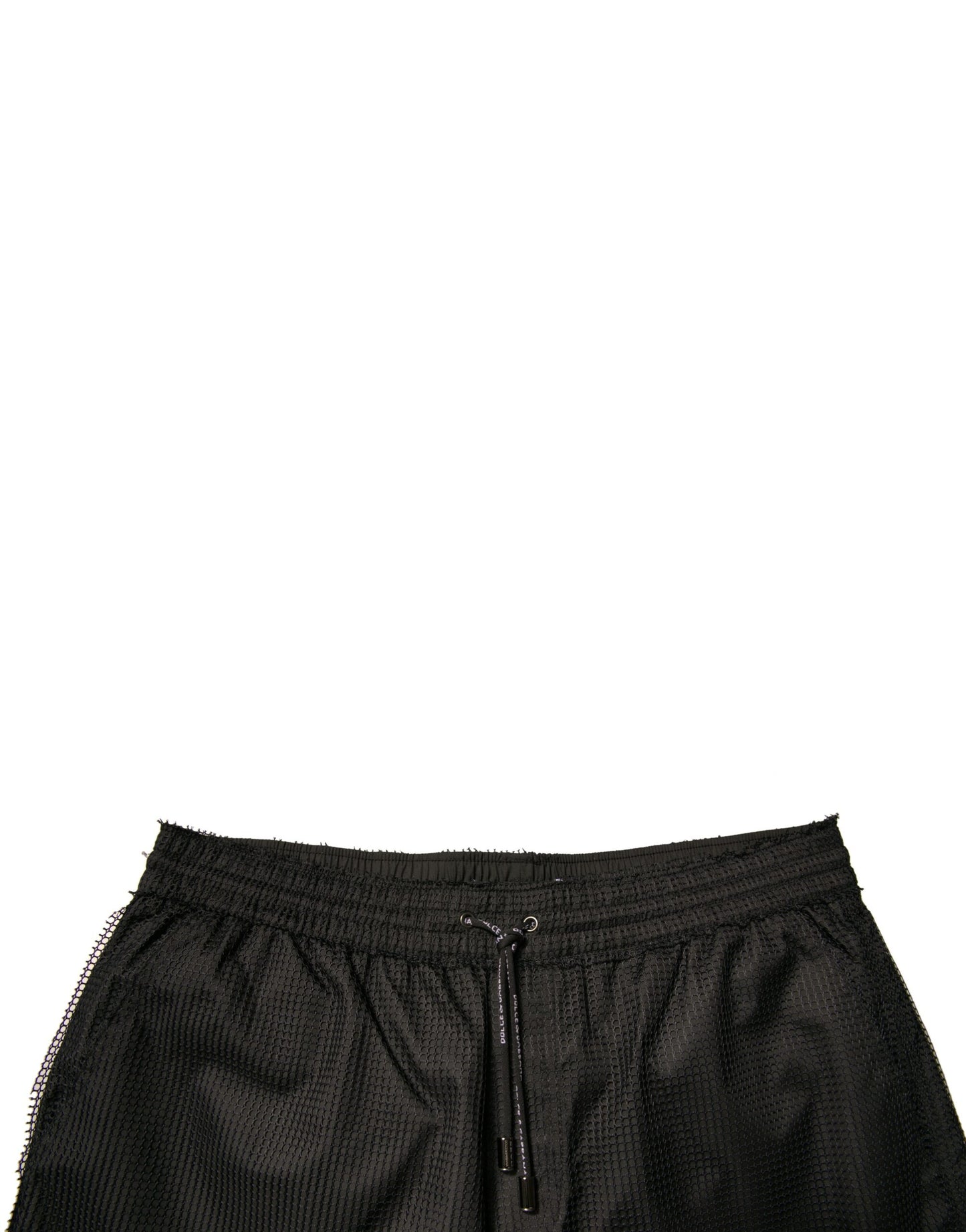 Dolce & Gabbana Schwarze Polyester-Jersey-Shorts mit mittlerer Taille
