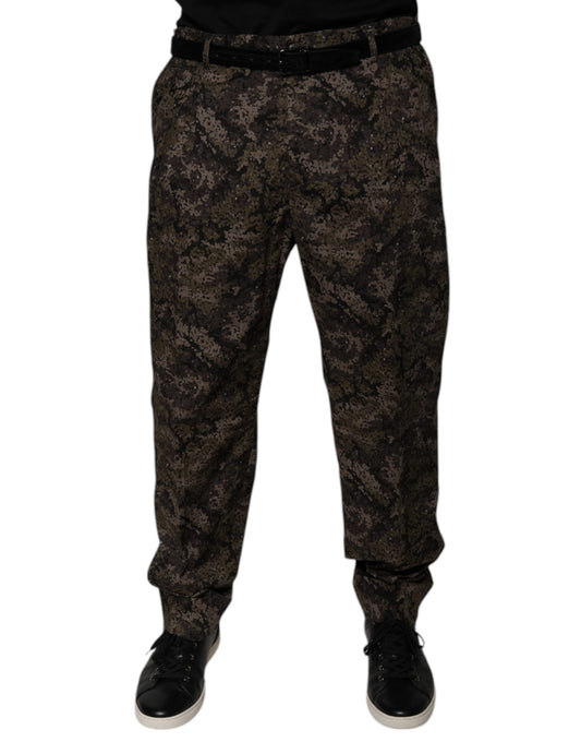 Dolce & Gabbana Multicolor Camouflage Herren Anzughose