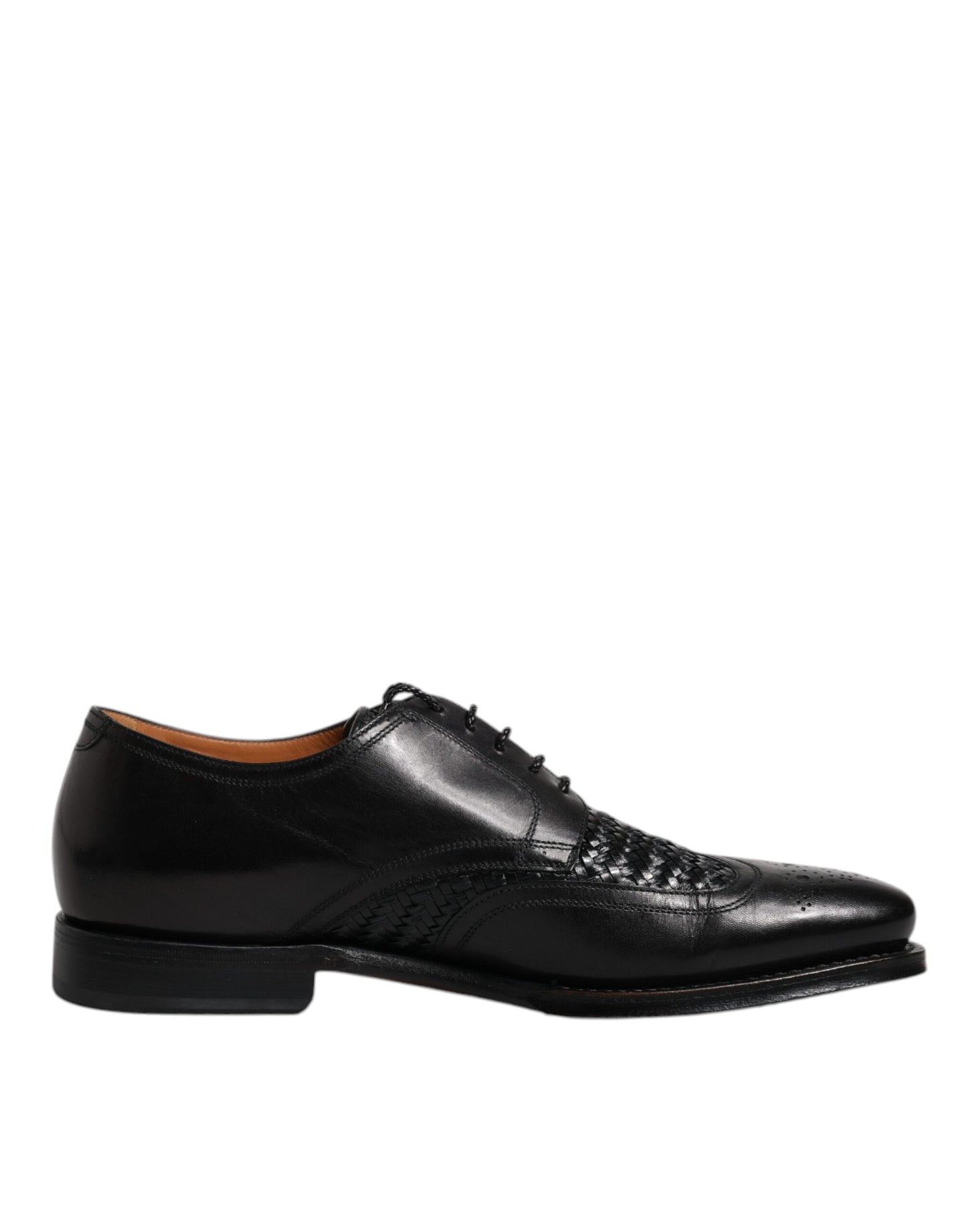 Dolce & Gabbana Schwarze Leder Derby Wingtip Lace Up Formal Dress Schuhe